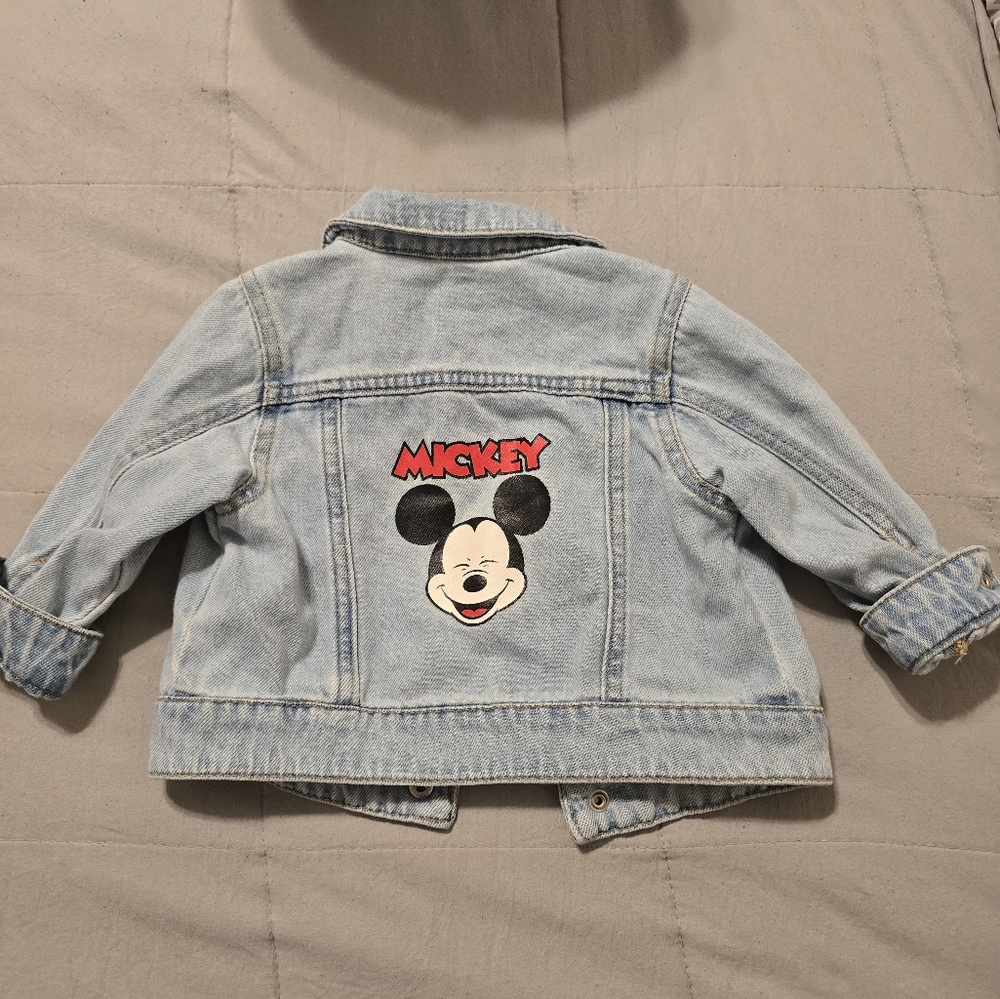 Baby h&m mickey mouse denim jacket